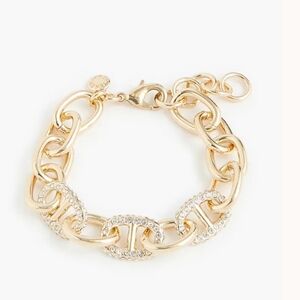 J. Crew Pavé Links Bracelet Crystal chainlink bracelet NWT $59